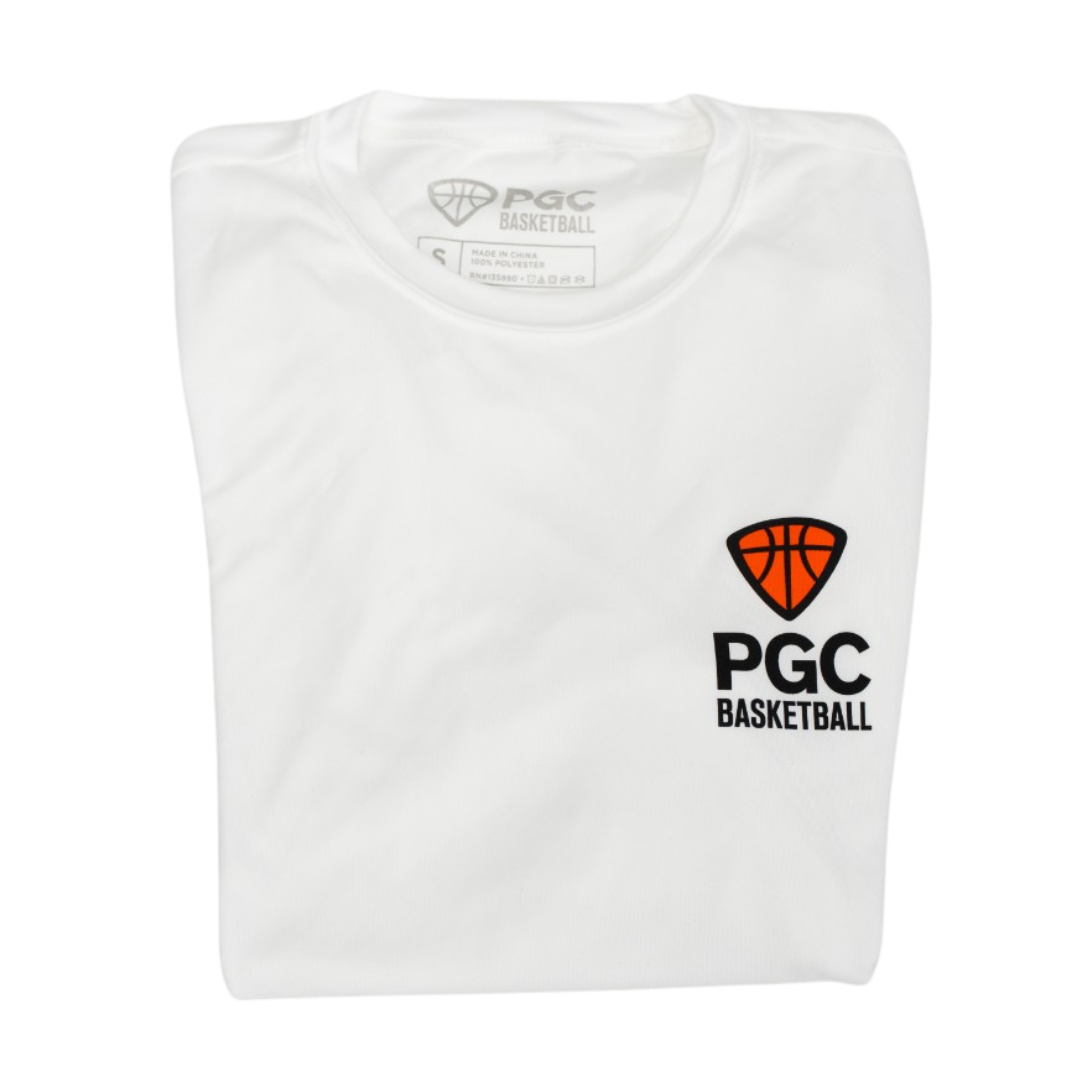 PGC WHITE LONG SLEEVE DRI-FIT